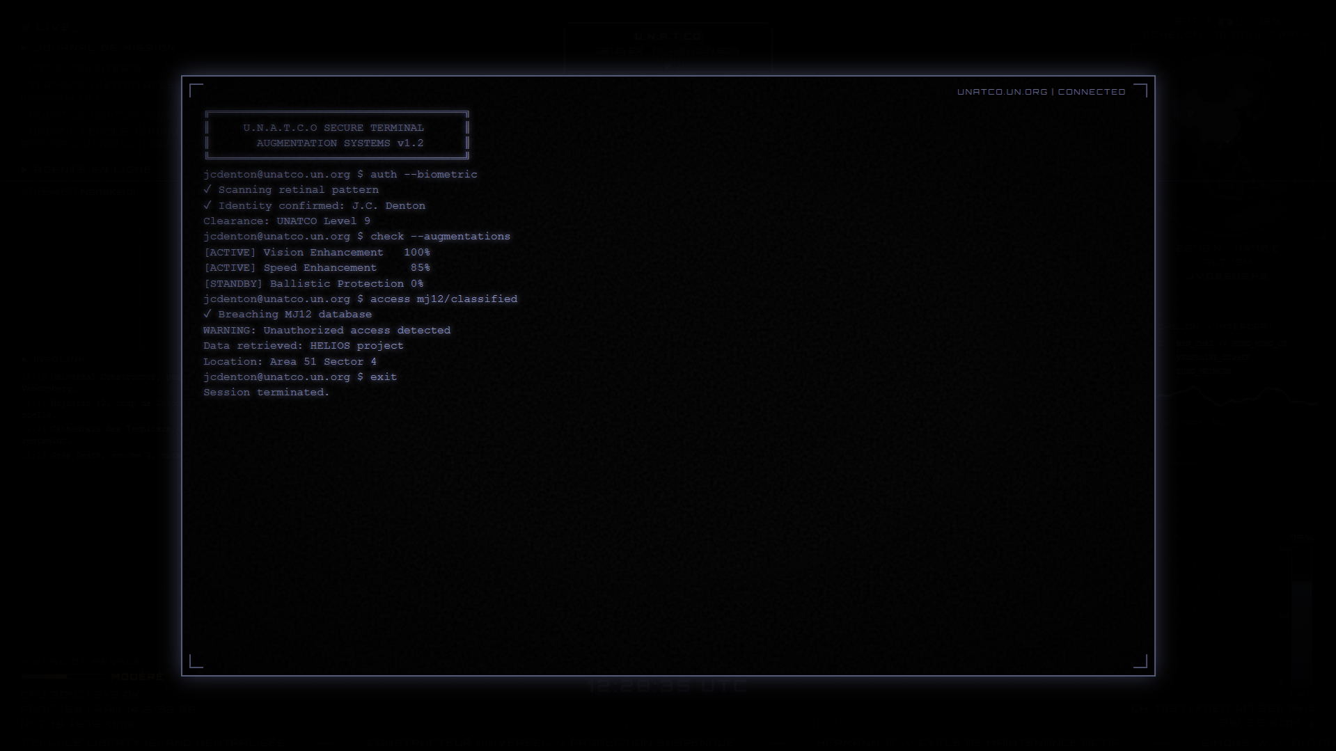 Terminal interactif